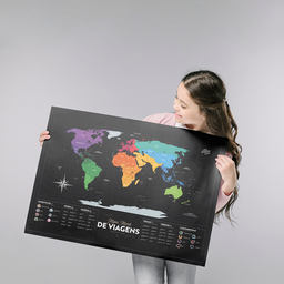 Mapa Mundi Raspadinha Black Edition - Fun Trip - 1