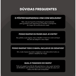 Mapa Mundi Raspadinha Black Edition - Fun Trip - 7