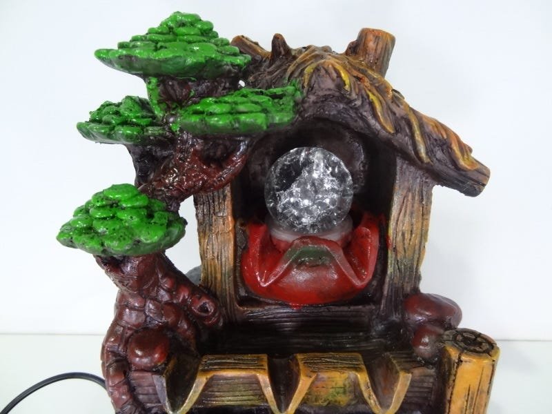 Fonte Decorativa com Bomba Água, Led e Cristal -110V - 1