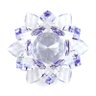Flor de Lótus Decorativa de Vidro Cristal 10 cm Cor Violeta - 1