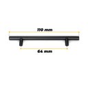 Ver imagem 4 de Puxador para Gavetas e Portas Preto 64 mm x Ø12 mm Tubular 6 Peças