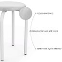 Ver imagem 3 de Banqueta Cozinha Baixa Empilhável Industrial Jully D03 - D'Rossi Branco