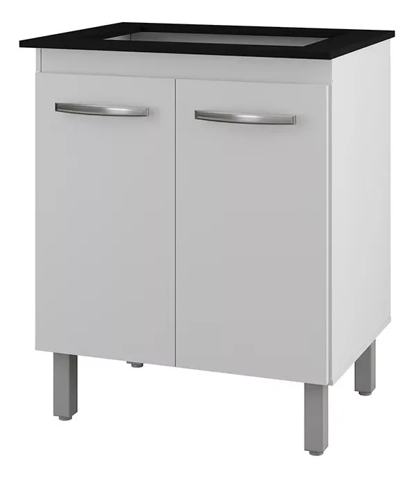 Balcao para Cooktop 4 Bocas Jade Branco Moblis