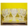 JOGO TACAS LUXXOR VIDRO CRISTAL DIAMANTE 6PCS 340ML AGUA VINHO SUCO TAÇA COPO - 1