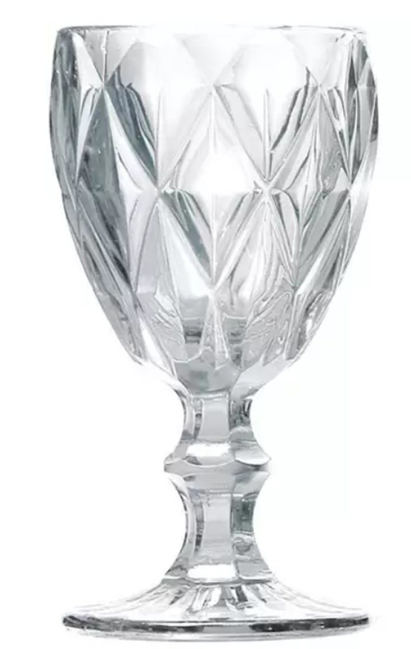 JOGO TACAS LUXXOR VIDRO CRISTAL DIAMANTE 6PCS 340ML AGUA VINHO SUCO TAÇA COPO - 2