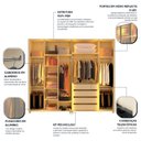 Ver imagem 6 de Guarda Roupa Casal 6 Portas 4 Gavetas 250cm com LED