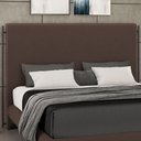 Ver imagem 1 de Cabeceira Cama Box King 195cm Estofada Goya P05 Veludo Marrom - Lyam Decor