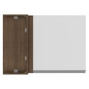 Ver imagem 2 de Armário Aéreo de Canto Glamy 1 Porta Rustic e Branco Madesa