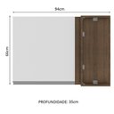 Ver imagem 6 de Armário Aéreo de Canto Glamy 1 Porta Rustic e Branco Madesa