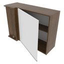 Ver imagem 3 de Armário Aéreo de Canto Glamy 1 Porta Rustic e Branco Madesa