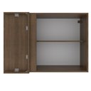 Ver mais imagens de Armário Aéreo de Canto Glamy 1 Porta Rustic e Branco Madesa