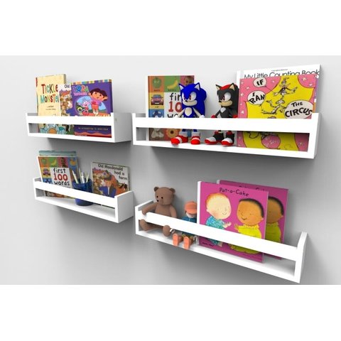 Prateleira para Livros Infantil Montessoriano 60cm - 4 Peças