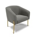 Ver imagem 4 de Cadeira Sala de Jantar Pé de Ferro Dourado Kit 2 Stella Suede D03 - D\'rossi Cor Grafite