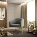 Ver imagem 7 de Cadeira Sala de Jantar Pé de Ferro Dourado Kit 2 Stella Suede D03 - D\'rossi Cor Grafite