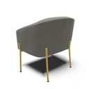 Ver imagem 2 de Cadeira Sala de Jantar Pé de Ferro Dourado Kit 2 Stella Suede D03 - D\'rossi Cor Grafite