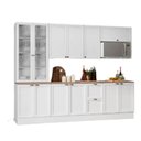 Ver imagem 2 de Composição Cozinha Olívia com Cristaleira 5 Peças 12 Portas com Tampo Poliman Móveis