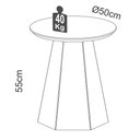 Ver imagem 4 de Mesa de Apoio Base Hexagonal West D01 Off White/Freijó - Mpozenato