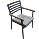 Ver imagem 3 de Conjunto para Jantar 8 Lugares Torino Mesa e Poltronas Alumínio Pintura Eletrostática Tecido