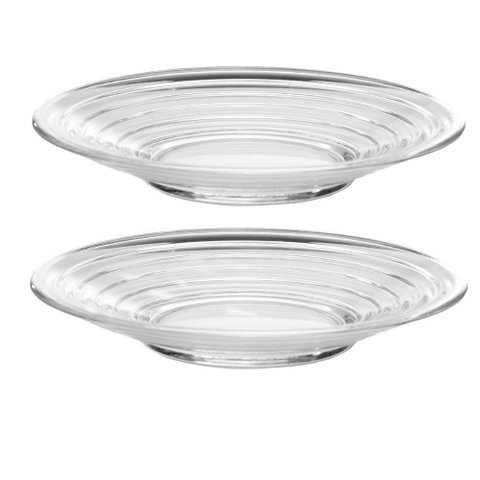 Jogo 2 Pratos Vidro Ondulado 17cm Cozinha Aino Aalto Iittala
