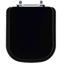 Ver imagem 1 de Assento Sanitário Quadra Ébano Fosco (Preto Fosco) para vaso Deca