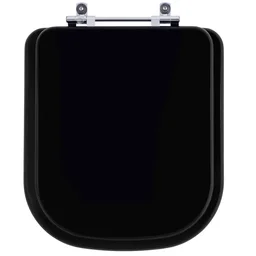 Assento Sanitário Quadra Ébano Fosco (Preto Fosco) para vaso Deca - 1