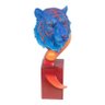 Escultura de Tigre Bengala em Resina Blue/Orange Fullway - 1