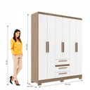 Ver imagem 3 de Guarda-roupa 6 Portas 3 Gavetas Decibal - Rp3636