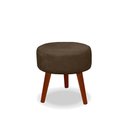 Ver imagem 1 de Puff Redondo Decorativo Panqueta de Apoiar Os Pés Suede Marrom