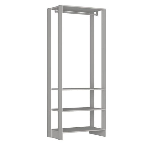Closet com 1 Cabideiro e 2 Prateleiras 80 Cm Branco Yes Ey1010