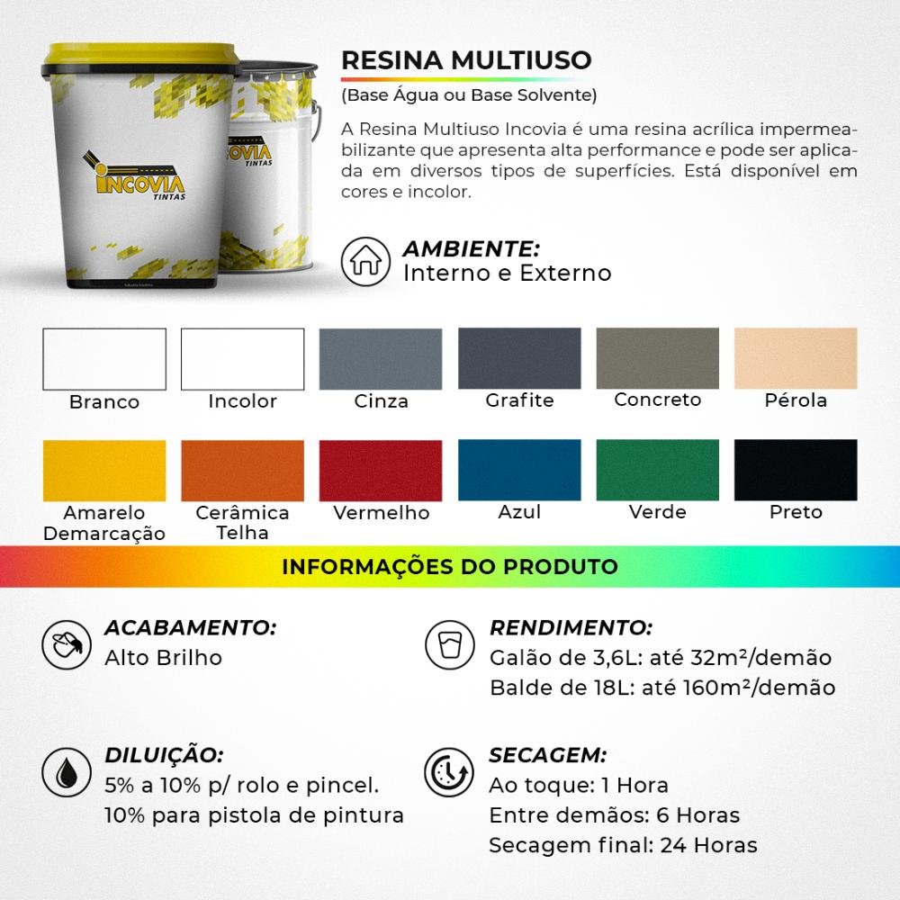 Resina Multiuso Agua - Amarelo - 18l - 2