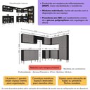 Ver imagem 3 de Armário Cozinha Modulada Completa de Canto 432,5cm Pequim Pop Multimóveis Mp3773 Preto/lacca Fumê