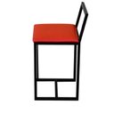 Ver imagem 4 de Kit 3 Banqueta Baixa Para Cozinha Preta Industrial Assento Estofado  