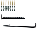 Ver imagem 1 de Arara de Parede 80cm Cabideiro para Roupas + Suporte Rt 40cm Organização Closet Loja Preto