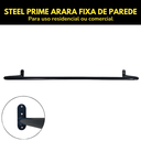 Ver imagem 4 de Arara de Parede 80cm Cabideiro para Roupas + Suporte Rt 40cm Organização Closet Loja Preto