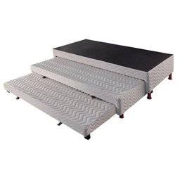 Cama Box c/Auxiliar Solteiro: Colchão Espuma Paropas D33 Confort Ultra Firme + Tricama Base CRC Rú - 13