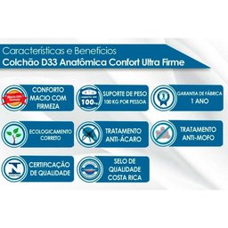 Cama Box c/Auxiliar Solteiro: Colchão Espuma Paropas D33 Confort Ultra Firme + Tricama Base CRC Rú - 5