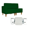 Ver imagem 3 de Poltrona Decorativa Alice Pés Trapézio Suede Verde - Ds Estofados