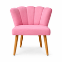 Ver imagem 2 de Poltrona Recepção Luxo Design Moderno Conforto Pétala Suede:suede Rosa