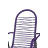 Kit 2 Cadeiras de Área Cordinha Aço Premium Varanda Alpendre Fio Pvc Reforçada Poltrona Cor Roxa - 3