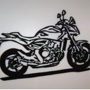 Ver imagem 1 de Quadro Adorno Motos em Mdf Vazado para Decoração de Ambiente 1m