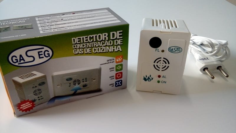 Detector de Vazamento/Concentração de Gás GLP - Visual Rele Son ...