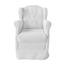 Ver mais imagens de Poltrona Amamentação Cadeira Reforçada Balanço Puff Corino:branco