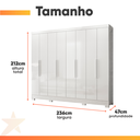 Ver imagem 4 de Guarda Roupas Casal 8 Portas 4 Gavetas Diplomata Moval Branco