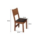 Ver imagem 6 de Conjunto Mesa Retangular Manuela com 6 Cadeiras Pérola Fosca - Bagum Preto Naturalle