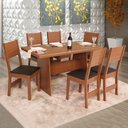 Ver imagem 2 de Conjunto Mesa Retangular Manuela com 6 Cadeiras Pérola Fosca - Bagum Preto Naturalle