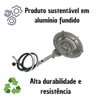 Fogareiro Alumínio Alta Pressão Dupla Chama C- Tripé 40cm - 4