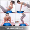 Bola Bosu com Elastico Yoga Academia Pilates Fisioterapia Reabilitaçao Alongamento Ginastica Step Tr - 6