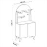 Buffet Cantinho do Café 2 Portas Viena Naturale e Terracota 80cm - 4