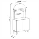 Ver imagem 4 de Buffet Cantinho do Café 2 Portas Viena Naturale e Terracota 80cm