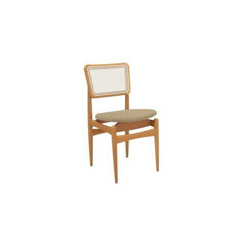 Cadeira Stela com Tela Sala de Jantar Premium Bege